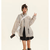 Unisex Jacket Vintage Sports Jacket Men and Women Stand Collar Sun Protective Clothes Coat